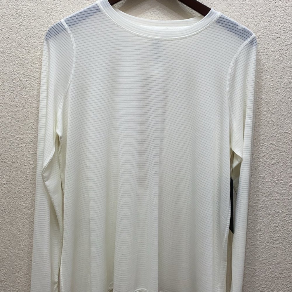 Mono B White Stripe Workout Top
